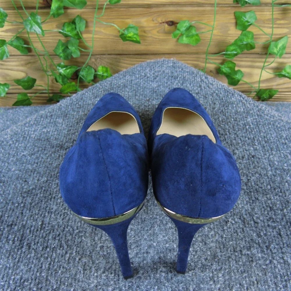 Zara Women  Platform Navy Blue Leather Pump 39 Medium Gently Used‎ 2025